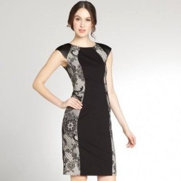 NWT Donna Morgan Lacy Sheath Dress Size 12 - Picture 1 of 10
